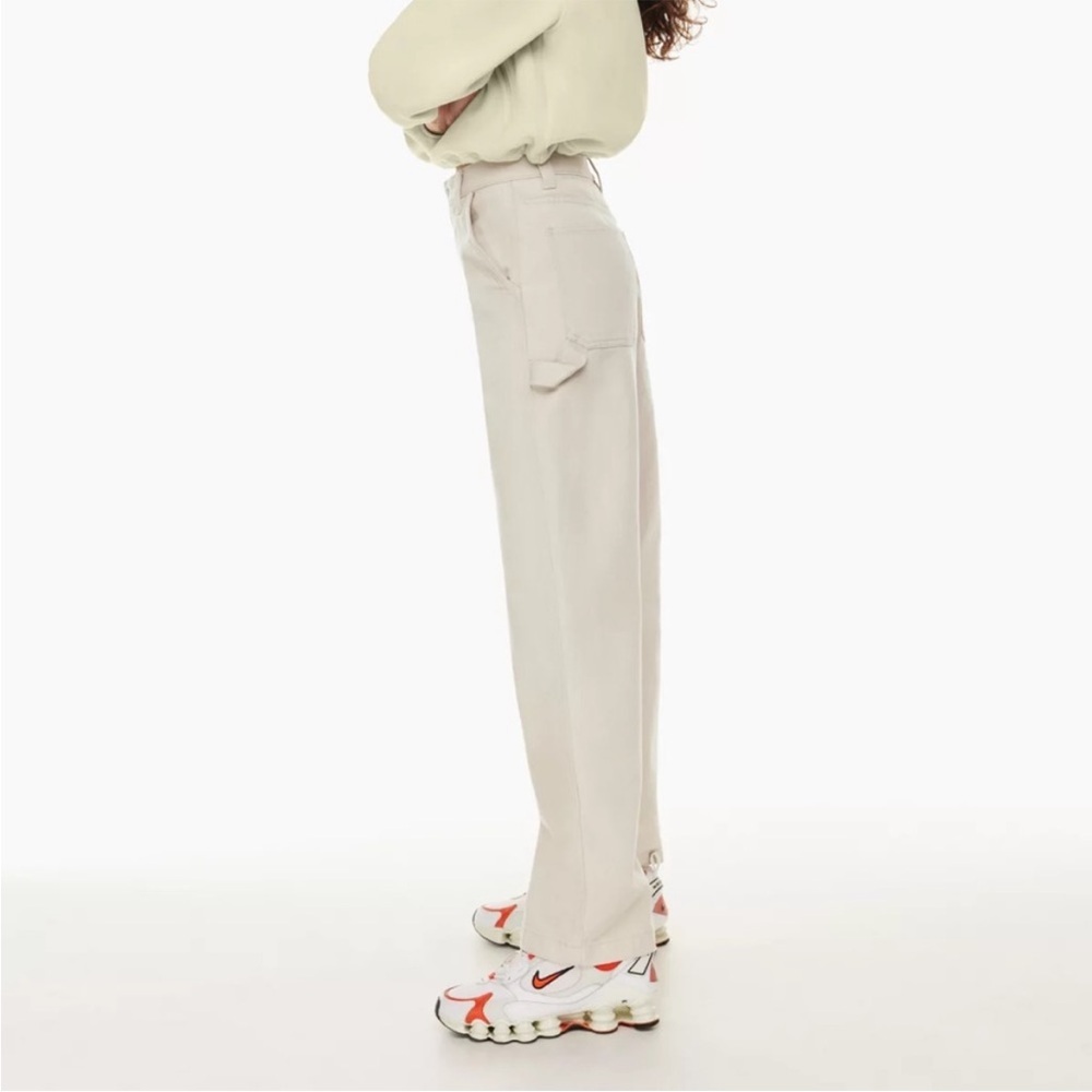 TNA from Aritzia Cream High Waisted Carpenter Twill Pants - Picture 2 of 9